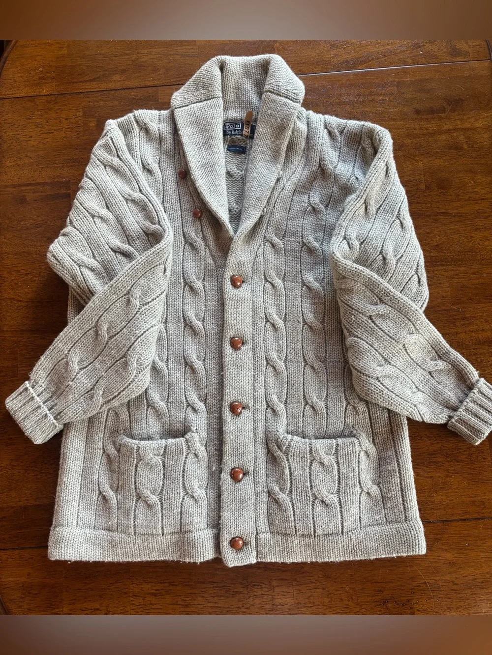 Polo Ralph Lauren Cable Knit Men’s Wool Cardigan
